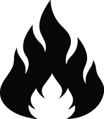Fire with smoke vector icon.