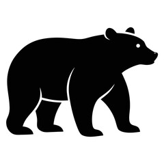 Fototapeta premium A simple vector silhouette of a wild bear, perfect for a cute cartoon animal illustration