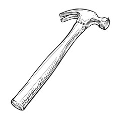 hammer vector hand drawn illustration