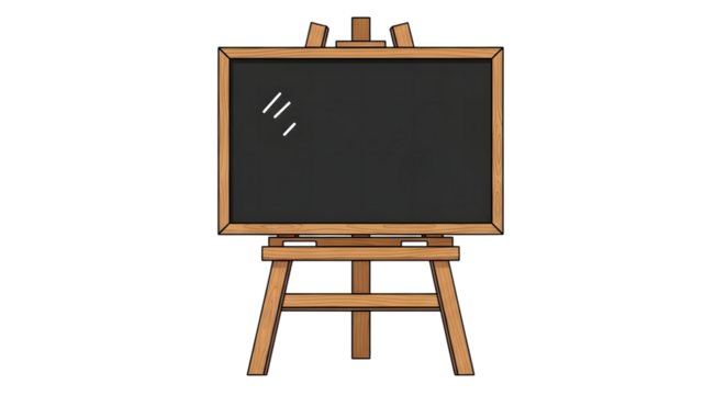 Empty Blackboard Easel A Blank Canvas for Your Ideas and Lessons