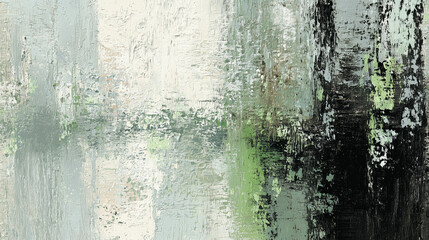 Obraz premium Green and Black Abstract Oil Painting Texture