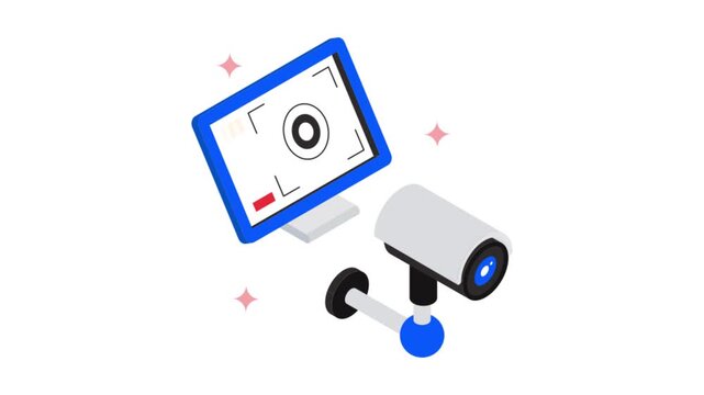 Cctv Technology isometric animation MP4 file