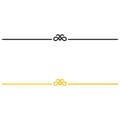 Black and gold ornamental separator line – Stylish accent crafted to enhance branding, invitations, and greeting cards.