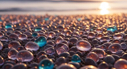 Beach pebbles glass pebbles sea glass beach glass pebble art beach scene ocean view sunset beach stones