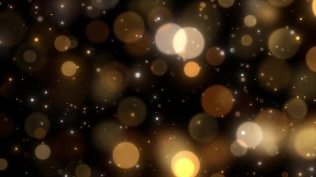 black gold christmas invitation card background snow flakes animation