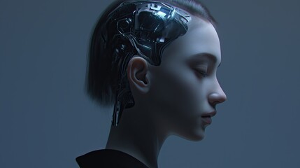 Profile of a person with a visible, intricate brain structure overlay