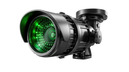 Surveillance Camera: An advanced security camera, offering a sleek design and cutting-edge features, is a symbol of protection and monitoring.