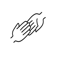 Obraz premium Holding hands icon