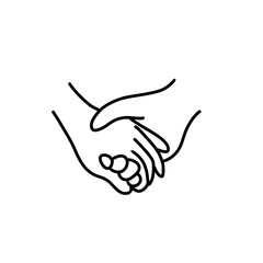 Obraz premium Holding hands icon