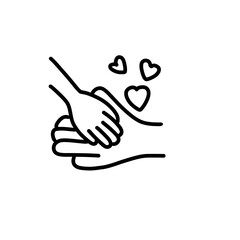 Holding hands icon