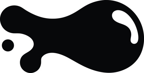 Minimal fluid blob vector icon.