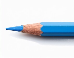 blue pencil on transparent cutout