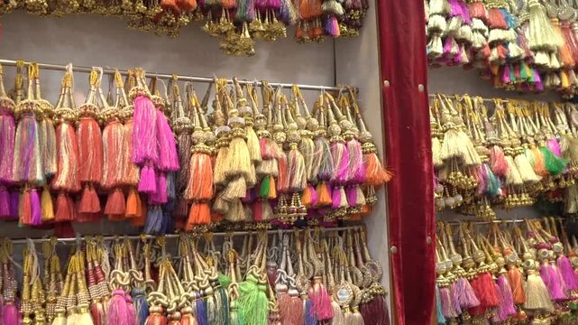 Traditional Punjabi Paranda &ndash; a colorful hair accessory used by women in Punjab, India.
