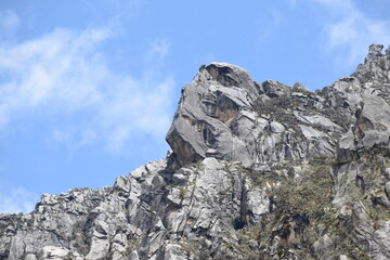 mountain landscape with blue sky