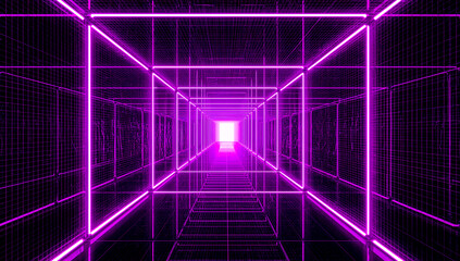 Abstract futuristic technology background with blue digital lines and patterns