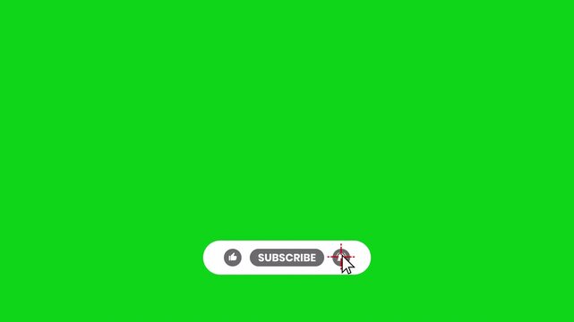 Pop up youtube subscribe button with green screen background for engaging videos. Perfect for youtubers, content creators, and social media influencers.
