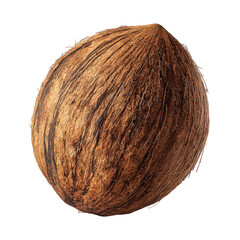 Brown Coconut on Transparent Background