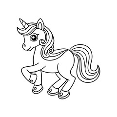 Unicorn Ice Skating Coloring Page