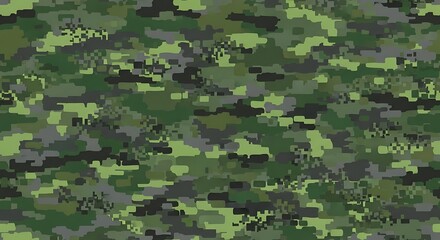 Fototapeta premium Camouflage Pattern Green Digital Abstract Texture.