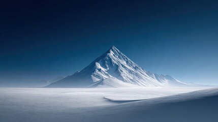 Snowy Mountain Peak Under Clear Sky