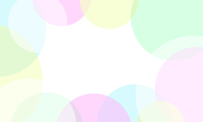 カラフルな光丸フレーム背景