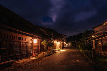 Tsumago at Night in Japan