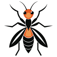 vector illustration of a  fly ant