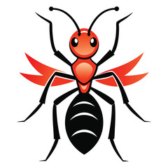 red ant wings isolated on white background