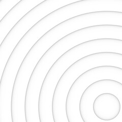 Naklejka premium A clean and simple white vector background featuring concentric circles radiating outward creating a subtle and elegant design perfect for various applications.