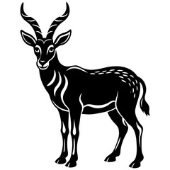 Fototapeta premium Blackbuck silhouette design on white background