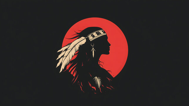 Angel and devil figures with wings in a symbolic vector illustration