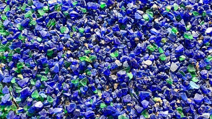Colorful mosaic of azure and emerald glass fragments, resembling a kaleidoscope of shattered dreams, perfect for Earth Day creativity