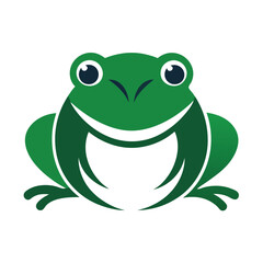 Minimalist Frog Logo Design on White Background