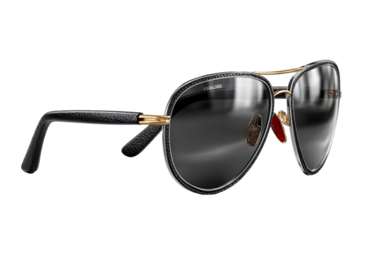 Luxury aviator sunglasses with gold accents and dark lenses for a stylish, confident look