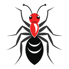Minimalist Ant Logo Design on White Background