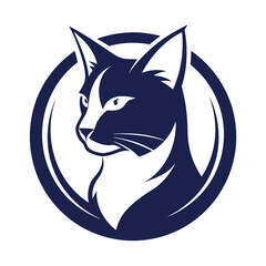 Stylish Cat Mascot Logo in Minimal Style