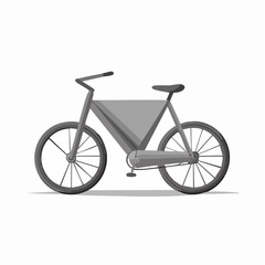 Fototapeta premium Minimalist electric bicycle illustration isolated on a transparent background, perfect for modern design projects