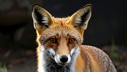Close-up portrait of a red fox (2)