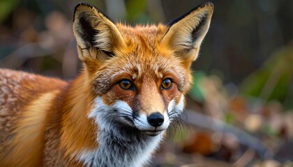 Close-up portrait of a red fox (1)