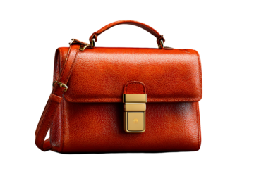 Elegant textured leather briefcase with gold clasp and handle, a symbol of professional style and luxury.