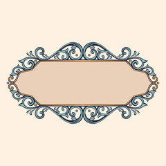Elegant Oval Frame with Floral Ornamentation