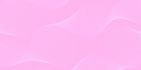 Abstract pastel pink background with flowing gradient wave lines.