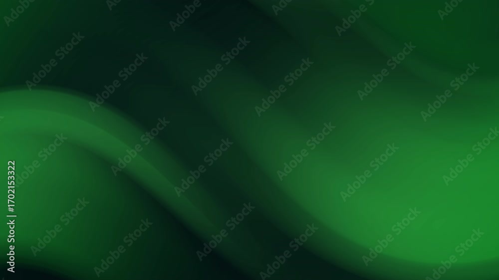 Wall mural green waves animate across this background providing dynamic visual interest. the fluid motion and g