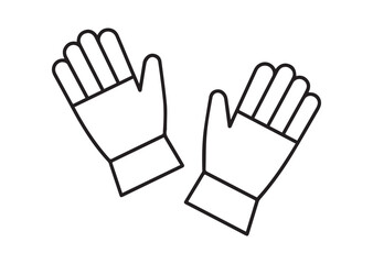 Obraz premium Gardener gloves line art vector