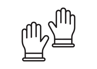 Obraz premium Gardener gloves line art vector