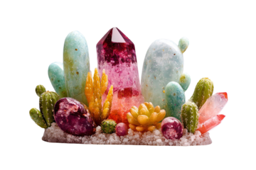 Transparent Crystal Cactus Collection for Design