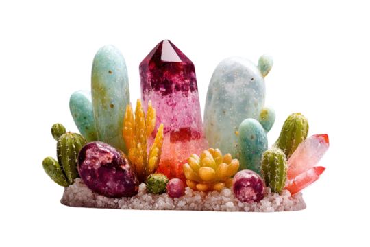 Transparent Crystal Cactus Collection for Design