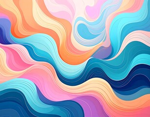 Obraz premium Abstract wavy background with vibrant colors