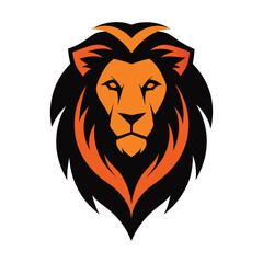 Minimalist Lion Head Logo Design on White Background