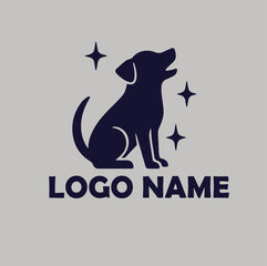 Pet Grooming care logo simple flat vector illustration Icon